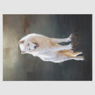 Papier Mousseline Loup arctique