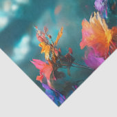 Papier Mousseline Loup Aux Fleurs (Détail)