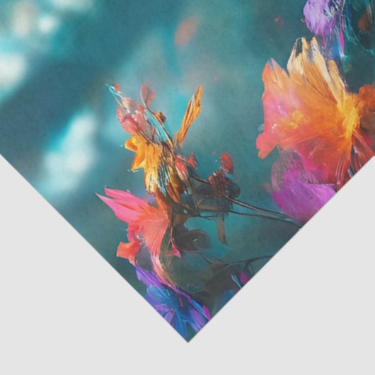 Papier Mousseline Loup Aux Fleurs (Détail)