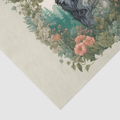 Papier Mousseline Loup Cottagecore Decoupage (Détail)