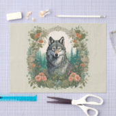 Papier Mousseline Loup Cottagecore Decoupage (Artisanat)