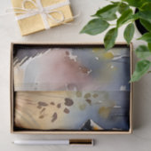 Papier Mousseline Loup dans une aquarelle de forêt (Cadeau)