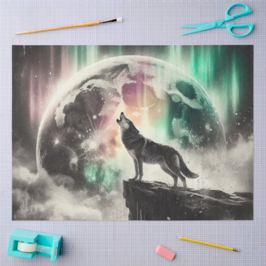 Papier Mousseline Loup d'Aurora Moon (Artisanat)