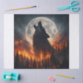 Papier Mousseline Loup de Feu (Artisanat)