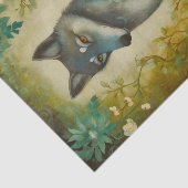 Papier Mousseline Loup floral décoratif (Détail)