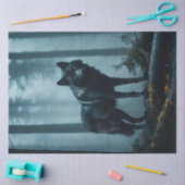 Papier Mousseline Loup foncé (Artisanat)