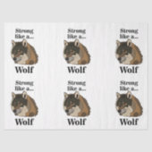 Papier Mousseline Loup gris (Recto)