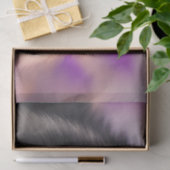 Papier Mousseline Loup gris en fleurs violettes (Cadeau)