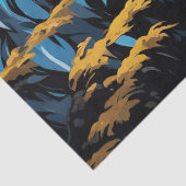 Papier Mousseline Loup gris en forêt dorée (Détail)