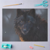 Papier Mousseline Loup noir (Artisanat)