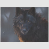 Papier Mousseline Loup noir (Recto)