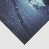 Papier Mousseline Loup sauvage magique aux yeux bleus Extraordinaire (Détail)