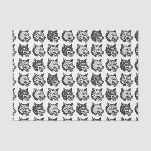 Papier Mousseline Loups (Recto)