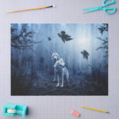 Papier Mousseline loups dans le papier de tissu des bois (Artisanat)