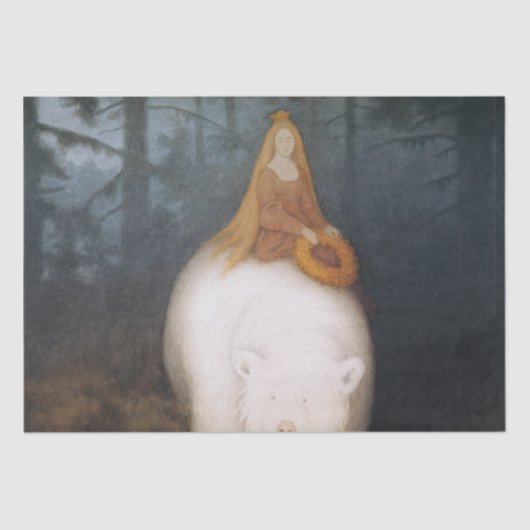 Papier Mousseline "L'ours blanc" de Theodor Kittelsen (Recto)