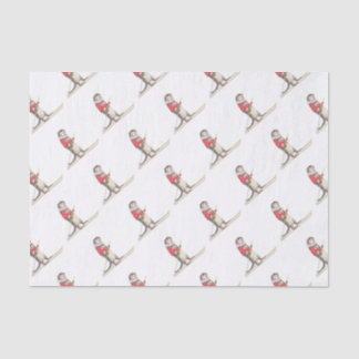 Papier Mousseline Loutre de ski