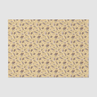 Papier Mousseline Loutres en jaune