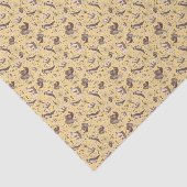 Papier Mousseline Loutres en jaune (Détail)