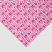 Papier Mousseline Love Birds in Pink Pattern (Détail)