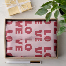 Love Bold Typography Pink & Red Gift