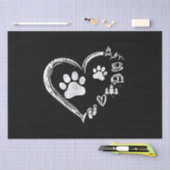 Papier Mousseline Love Camping Chien Empreinte de patte Heart Flip F (Artisanat)