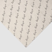Papier Mousseline Love Classic Script Chic Calligraphie Tissu Papier (Détail)