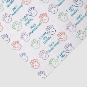 Papier Mousseline Love Daddy - Mains (Détail)