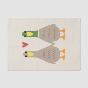 Papier Mousseline Love Ducks