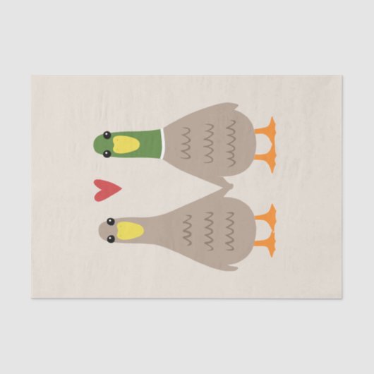 Papier Mousseline Love Ducks (Recto)