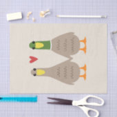 Papier Mousseline Love Ducks (Artisanat)