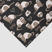 Papier Mousseline Love Ferrets - Noir (Détail)