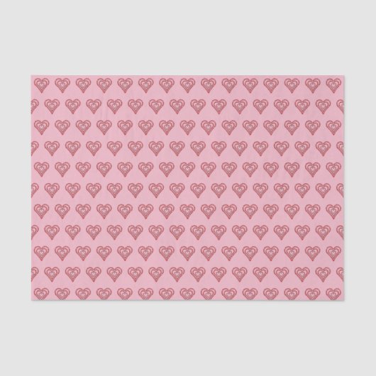 Papier Mousseline Love Heart Motif (Recto)
