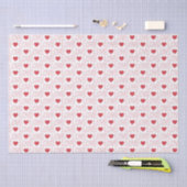 Papier Mousseline Love Motif Tissu Papier - Red Outline (Artisanat)