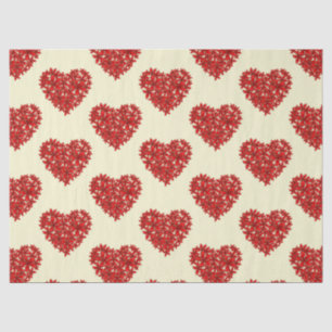 Papier Mousseline Love Romantic Floral Hearts Mariage Anniversaire