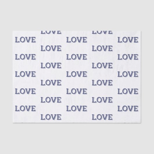 Papier Mousseline LOVE Tissue Paper (Recto)