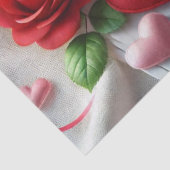 Papier Mousseline Love Valentine's Day Rose Tissu Paper (Détail)