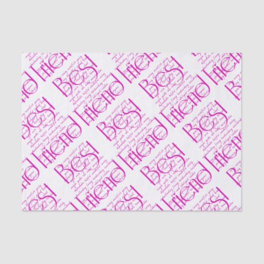 Papier Mousseline Love Words for Best Friend (Recto)