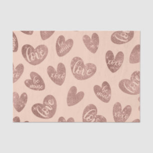 Papier Mousseline Love XOXO Be Mine Rose Gold Rose Parties scintilla