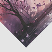 Papier Mousseline Lovebirds de Whimsal et découpage de l'arbre d'aqu (Détail)