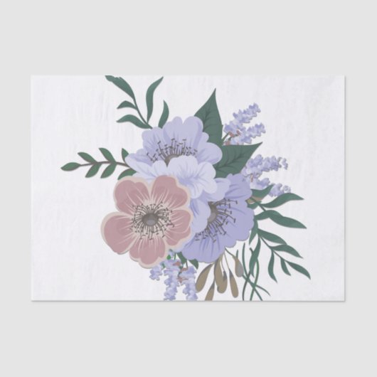 Papier Mousseline Lovely Lavender dans Bouquet (Recto)