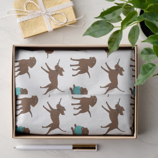 Papier Mousseline lr chocolate lab bande dessinée (Cadeau)