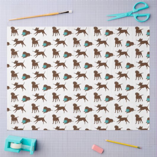 Papier Mousseline lr chocolate lab bande dessinée (Artisanat)