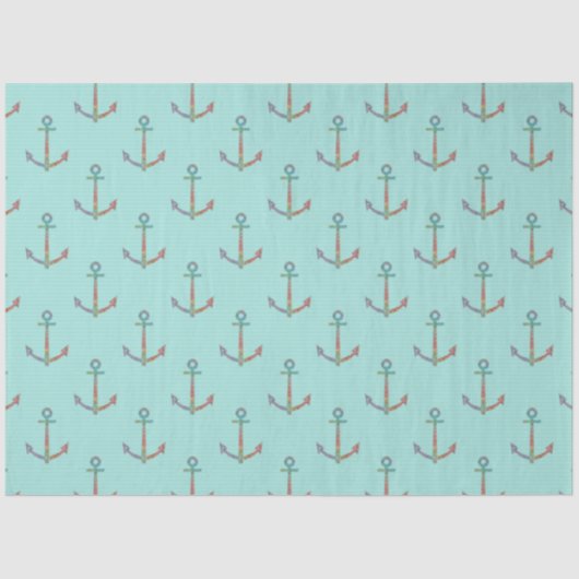 Papier Mousseline Lt Blue et Gold Nautical Series Design 10 (Recto)
