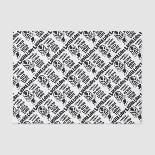 Papier Mousseline LUCHA LIBRE#51mono (Recto)