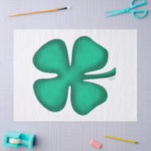 Papier Mousseline Lucky 4 Leaf Irlandais Clover papier de tissu blan (Artisanat)