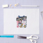 Papier Mousseline Lucky Cat Maneki Neko – Japanese Fortune Cat  (Artisanat)