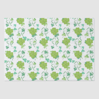 Papier Mousseline Lucky Clover Motif - Shamrock vert