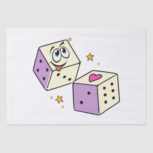 Papier Mousseline Lucky Dice (Recto)