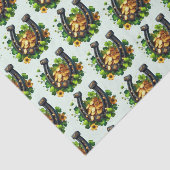 Papier Mousseline Lucky Horseshoe et Gold Coins Motif (Détail)