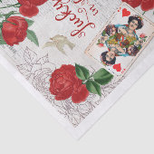Papier Mousseline Lucky in Love, Red Roses, Queen of Hearts Collage (Détail)